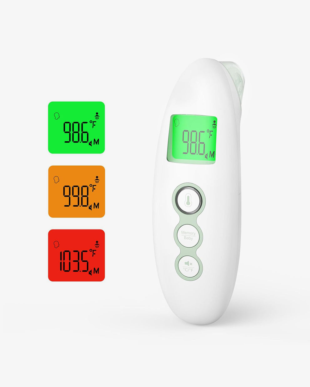 Thermomètre frontal et auriculaire sans contact Momcozy