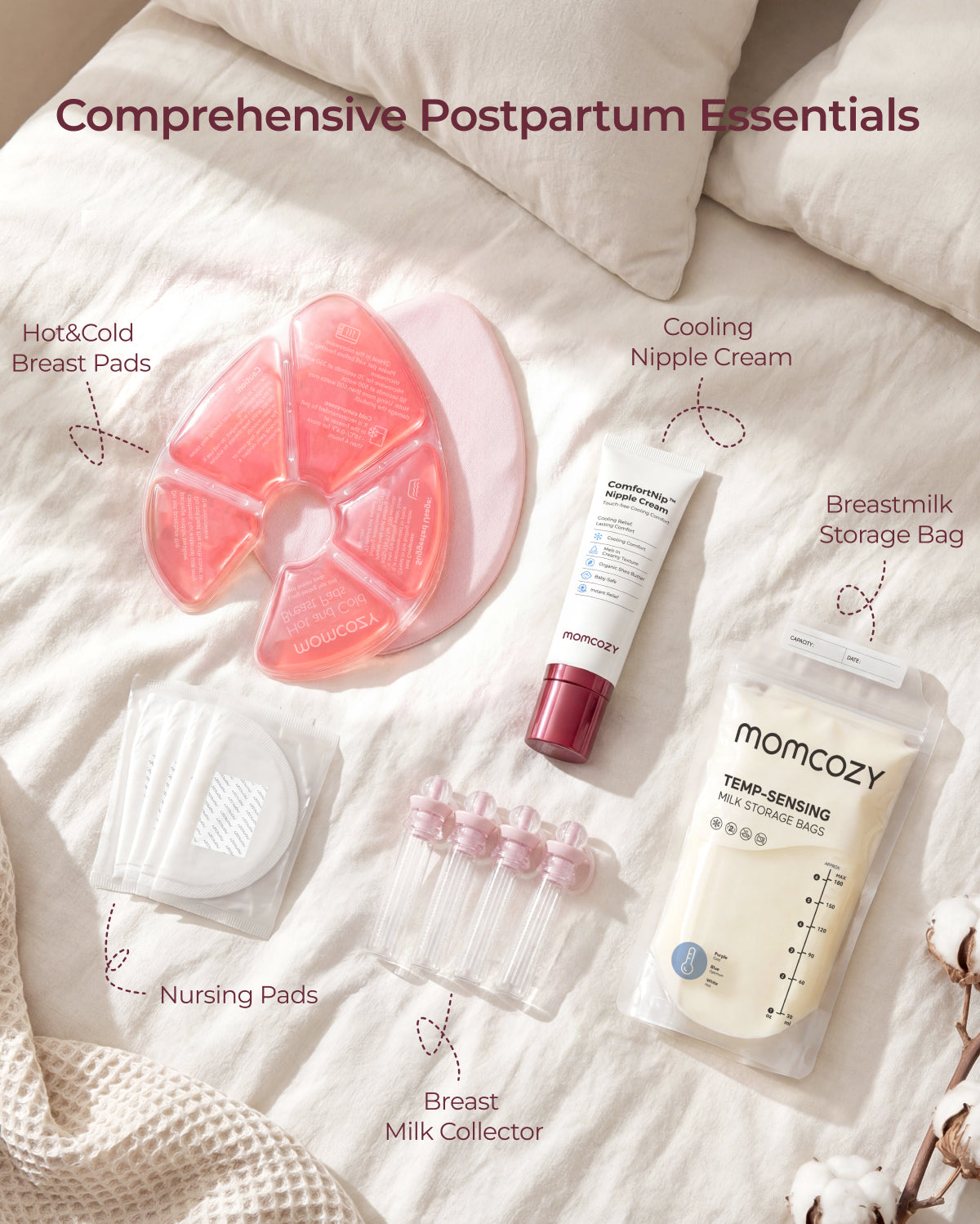 Kit d’allaitement et post-partum Momcozy (73 pièces)