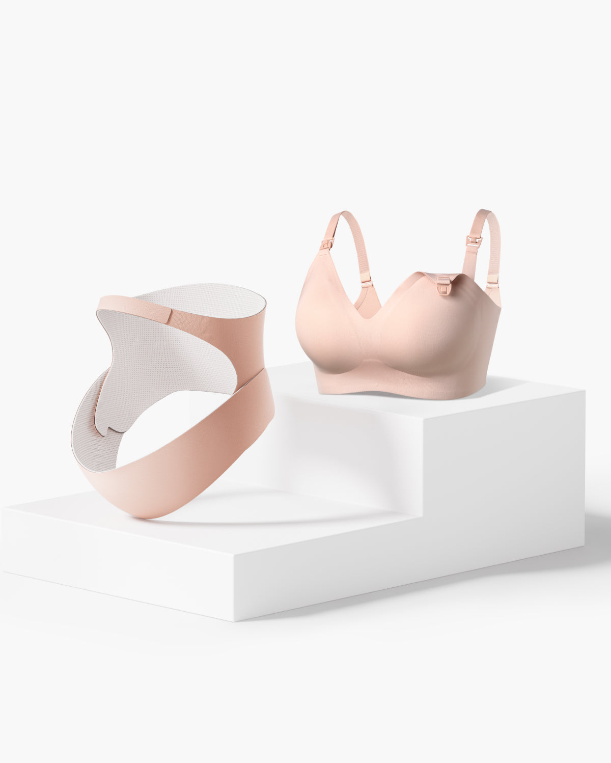 Pack Confort Grossesse : Ceinture de maintien Ergonest et soutien-gorge d’allaitement ultra doux sans coutures YN21