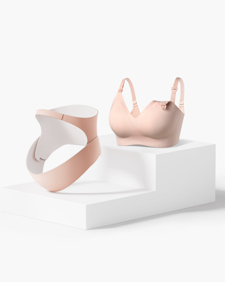 Translation missing: fr.Pack Confort Grossesse : Ceinture de maintien Ergonest et soutien-gorge d’allaitement ultra doux sans coutures YN21