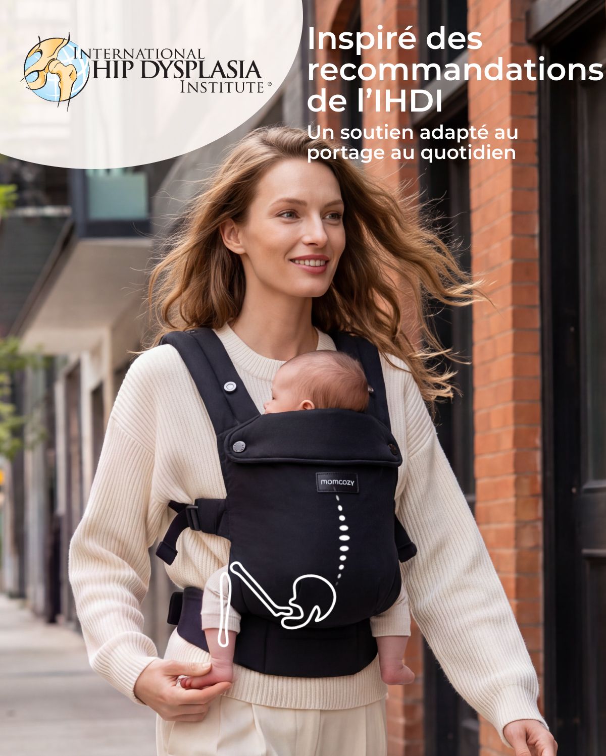 Porte-bébé Momcozy PureHug - Ergonomique, confortable & léger