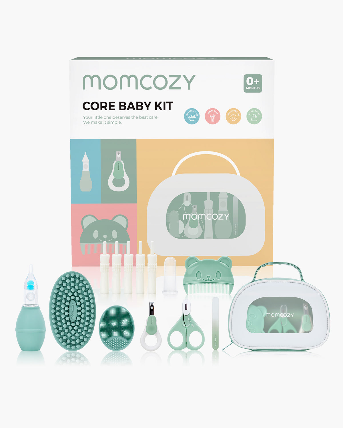 Pack Soins Bébé : Kit bébé essentiel tout-en-un + Lime à ongles électrique pour bébé + Chauffe-lingettes