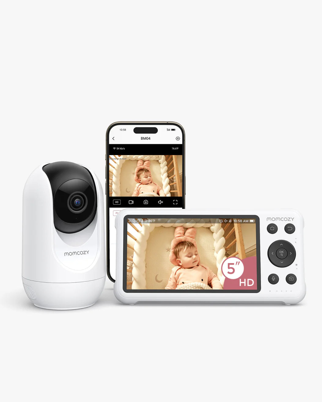 Momcozy 5-Inch Dual-mode Smart Baby Monitor-BM04