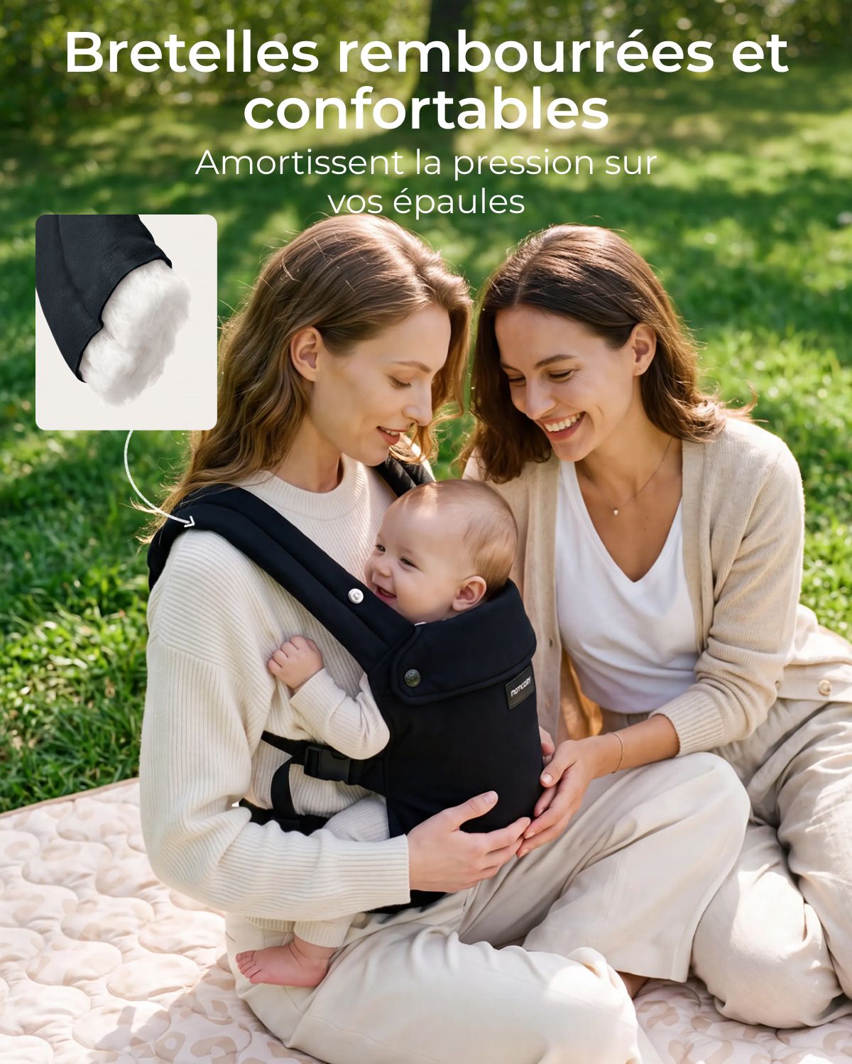Porte-bébé Momcozy PureHug - Ergonomique, confortable & léger