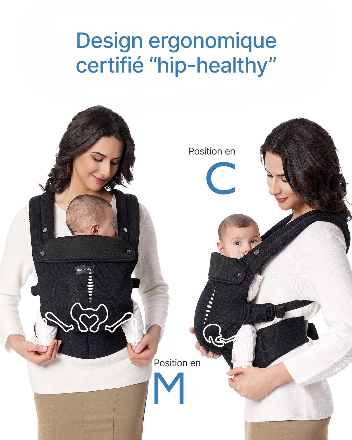 Porte-bébé Momcozy PureHug - Ergonomique, confortable & léger