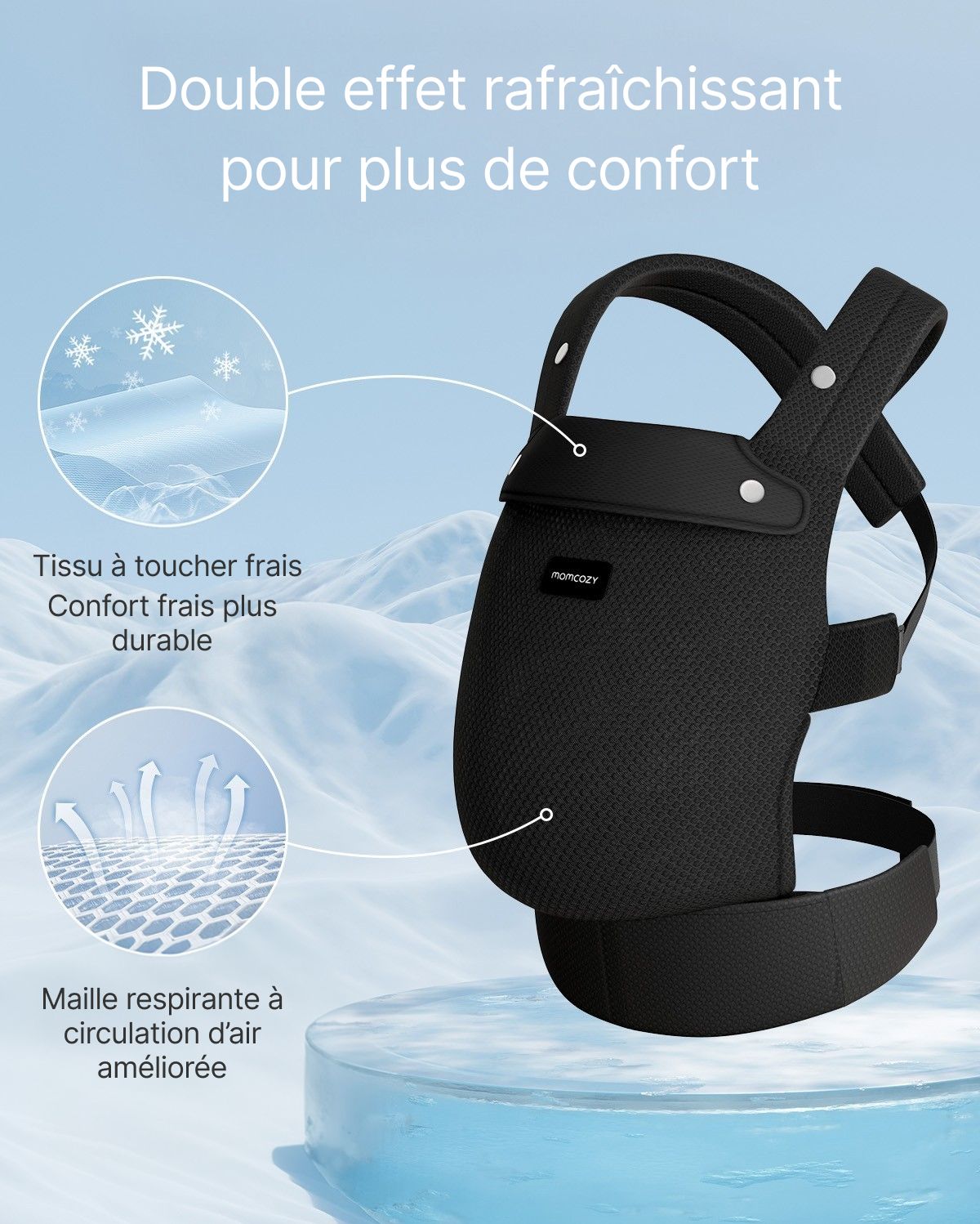 Porte-bébé Momcozy PureHug - Ergonomique, confortable & léger