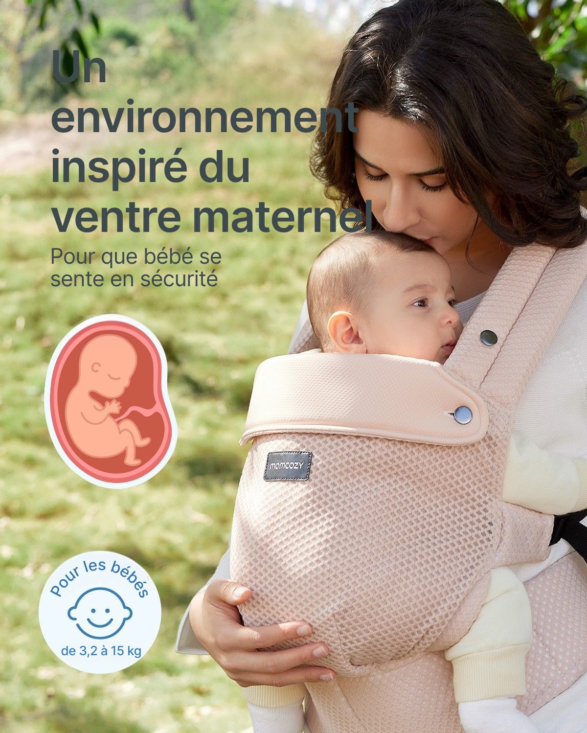 Porte-bébé Momcozy PureHug - Ergonomique, confortable & léger
