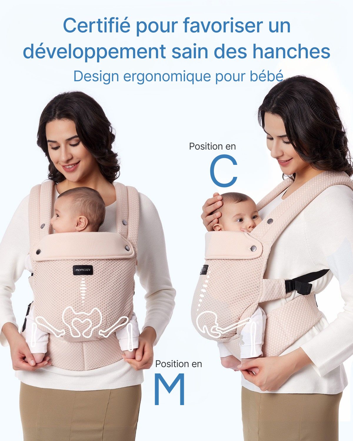 Porte-bébé Momcozy PureHug - Ergonomique, confortable & léger