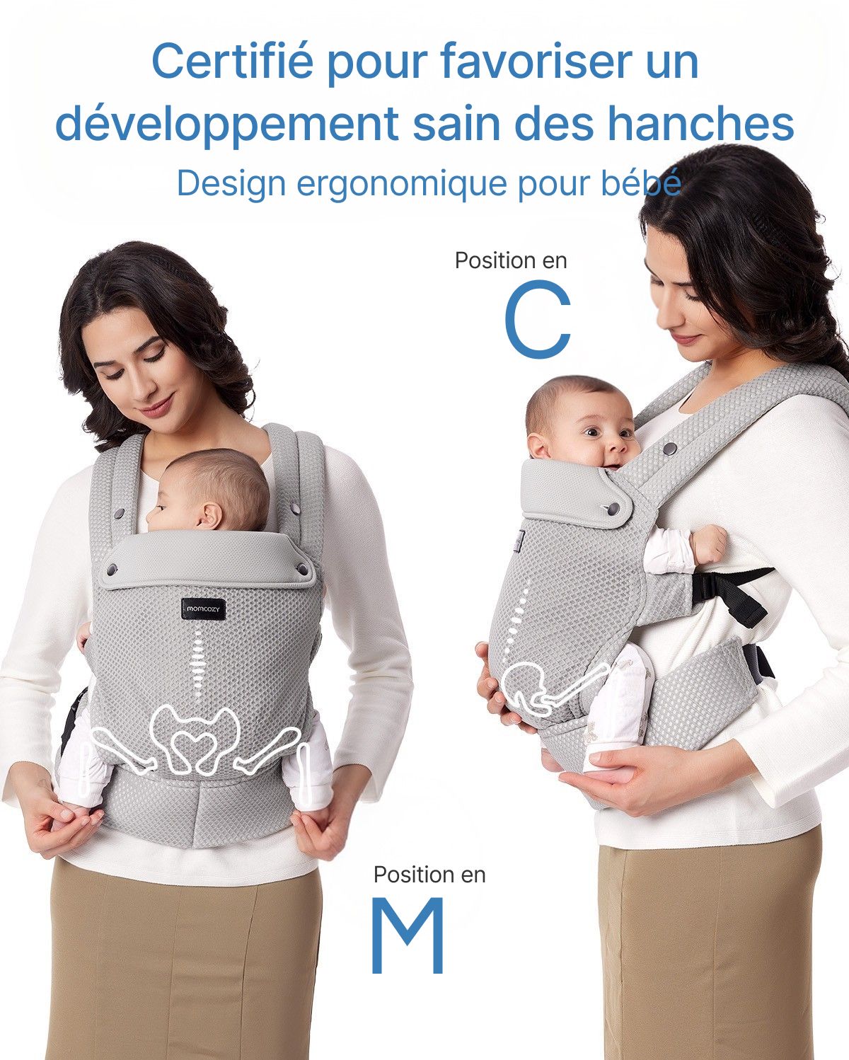 Porte-bébé Momcozy PureHug - Ergonomique, confortable & léger