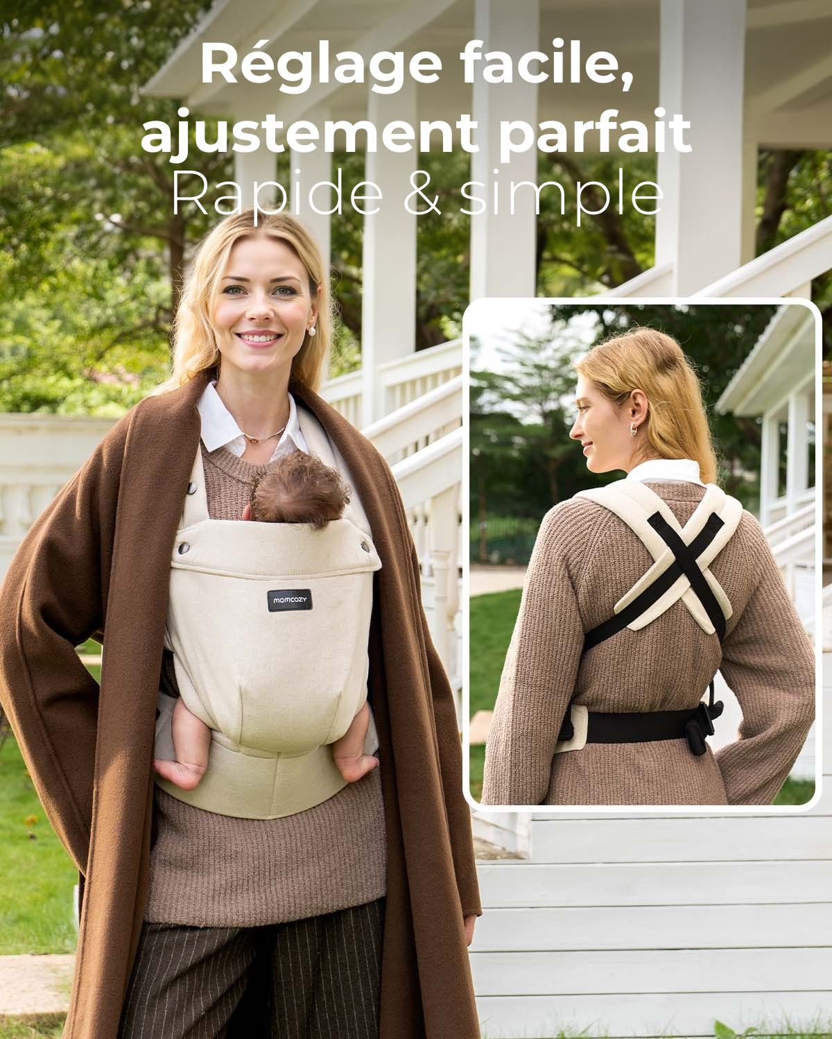 Porte-bébé Momcozy PureHug - Ergonomique, confortable & léger