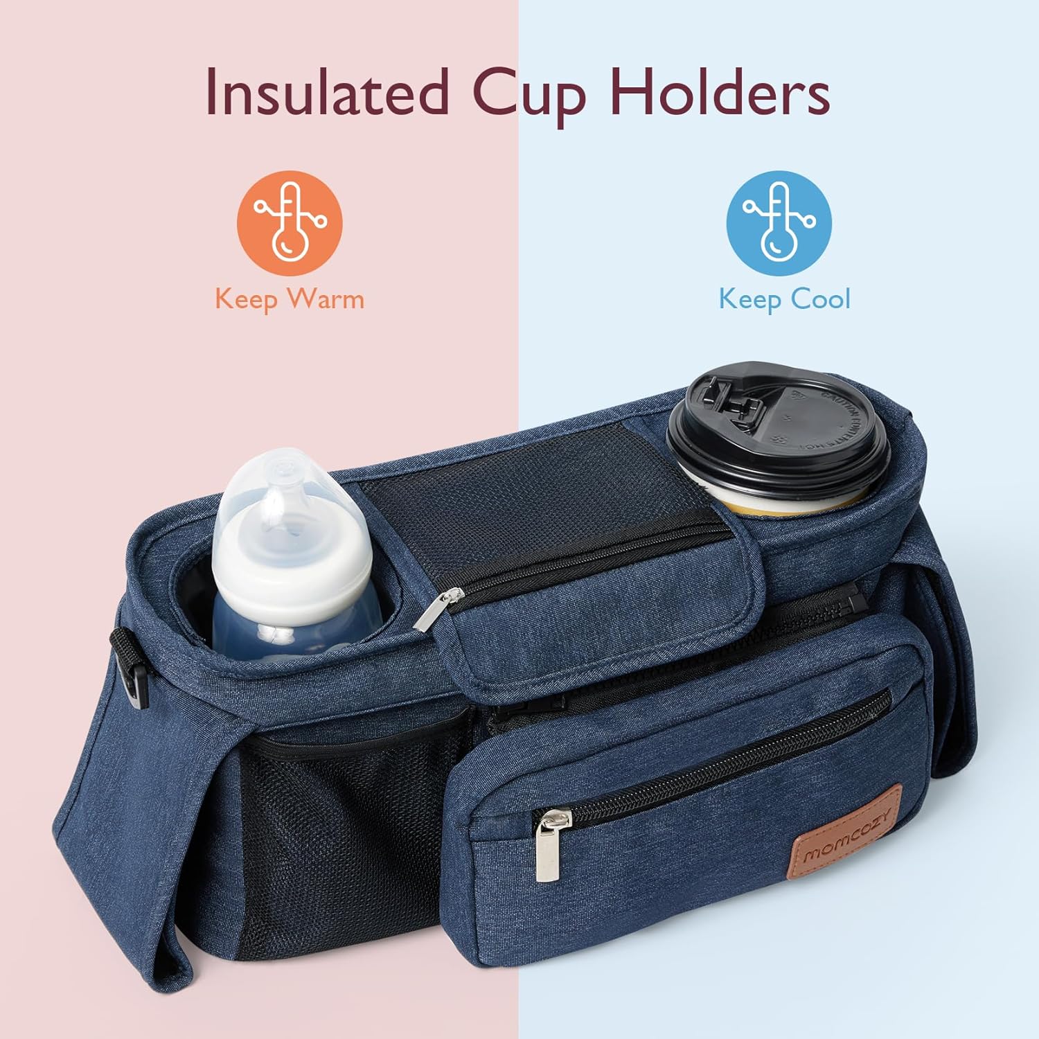 Momcozy Stroller Organizer - All-in-One Cup Holder & Pet Strollers