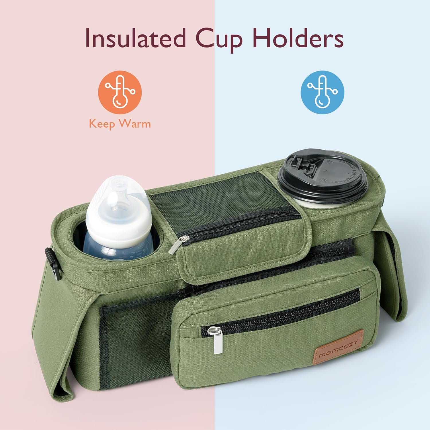 Momcozy Stroller Organizer - All-in-One Cup Holder & Pet Strollers