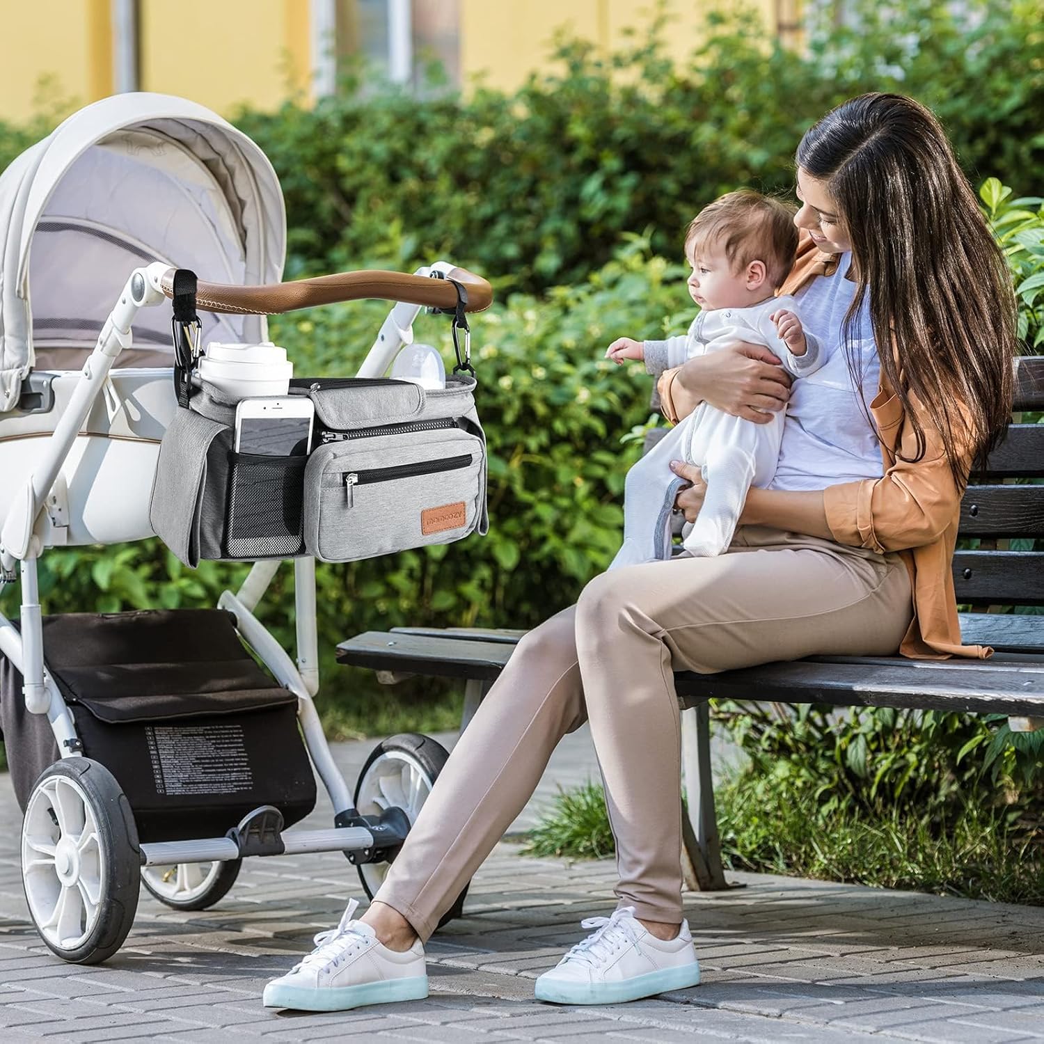 Momcozy Stroller Organizer - All-in-One Cup Holder & Pet Strollers