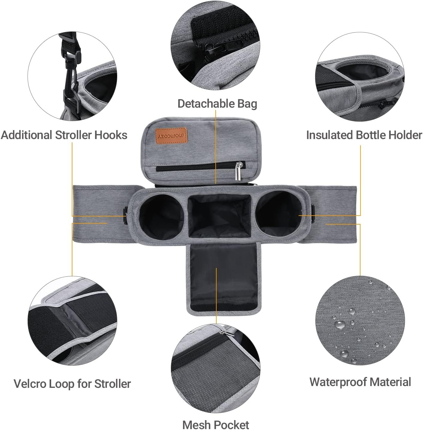 Momcozy Stroller Organizer - All-in-One Cup Holder & Pet Strollers