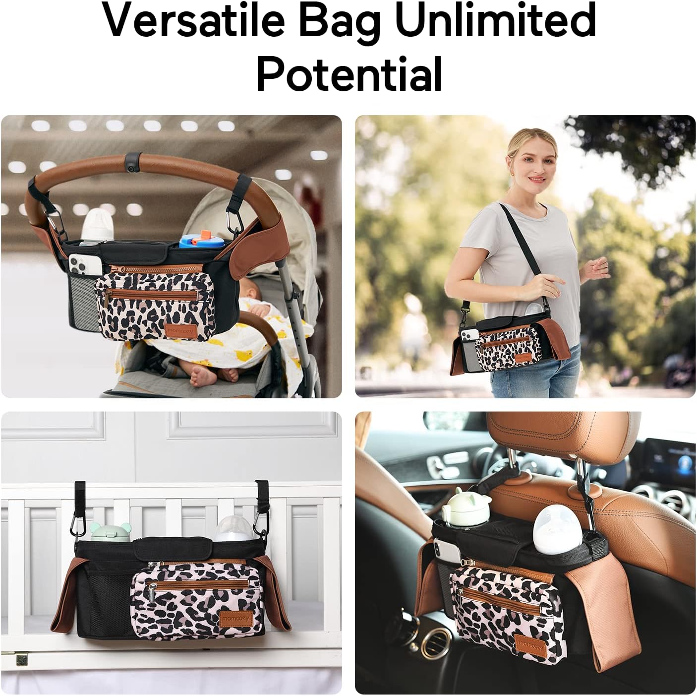 Momcozy Stroller Organizer - All-in-One Cup Holder & Pet Strollers