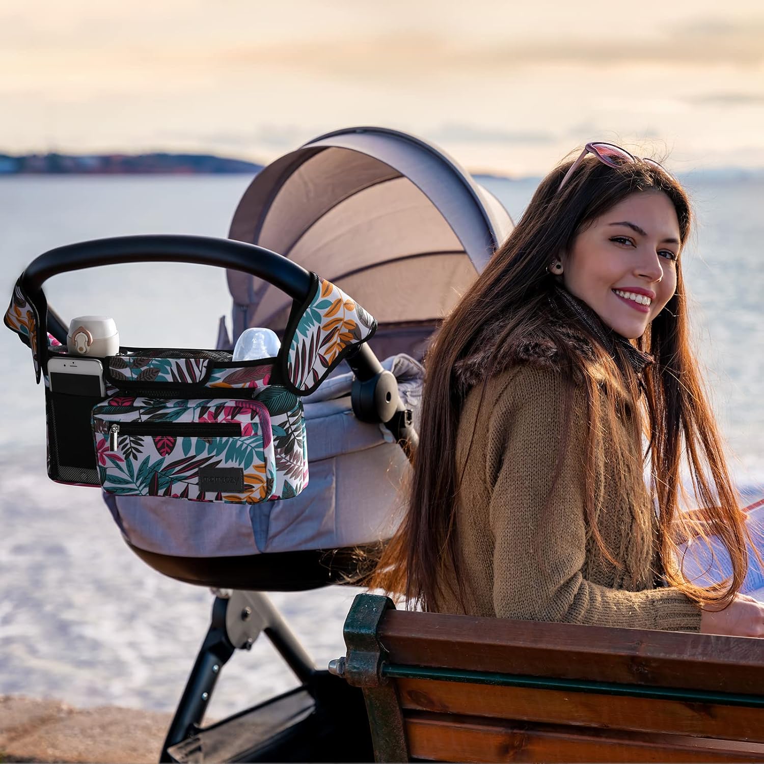 Momcozy Stroller Organizer - All-in-One Cup Holder & Pet Strollers