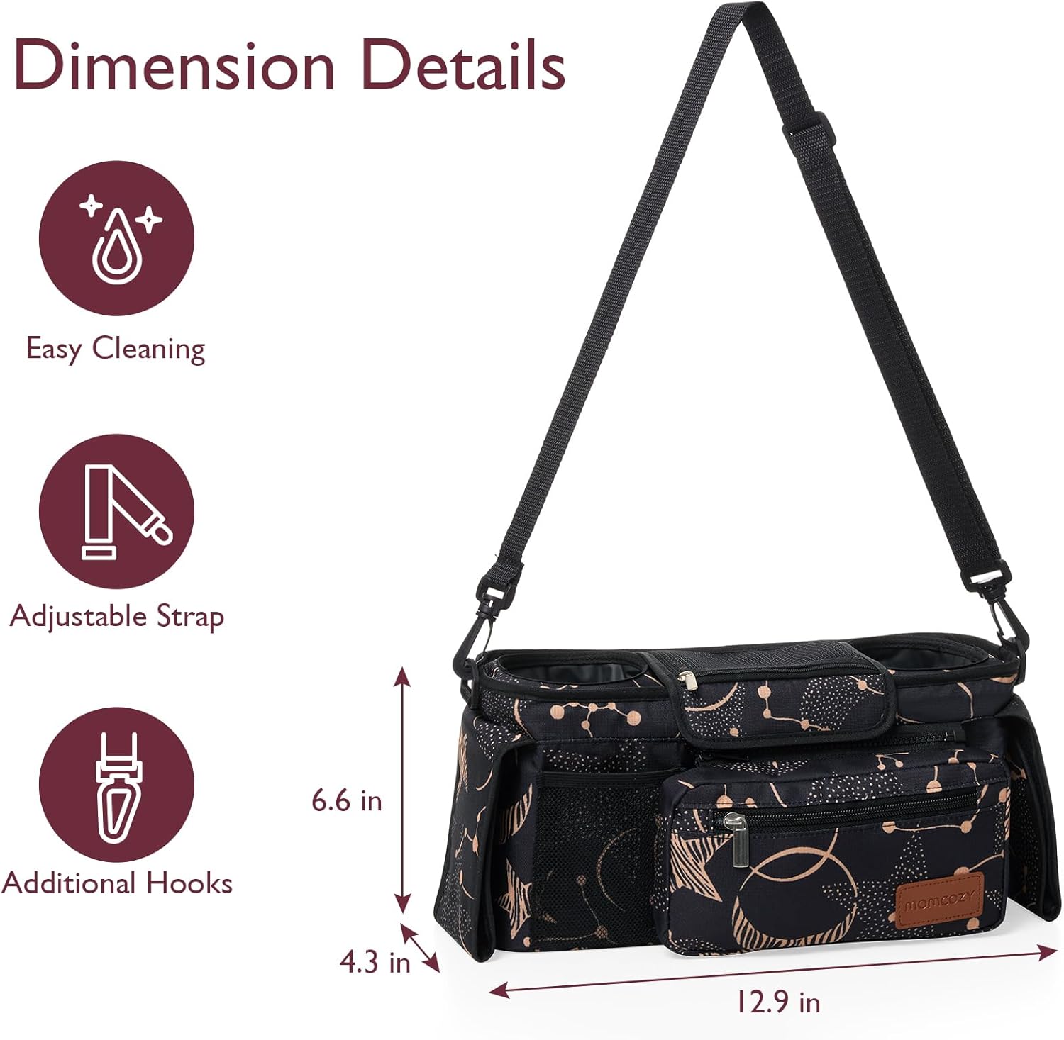 Momcozy Stroller Organizer - All-in-One Cup Holder & Pet Strollers